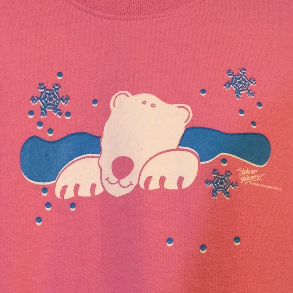Pink Sweatshirt with polar bear & snowflakes, NWT